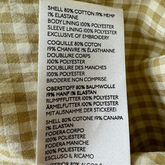 Anthropologie Maeve Embroidered Daisy Trench Coat Size 22 Cotton Hemp - Picture 15 of 16